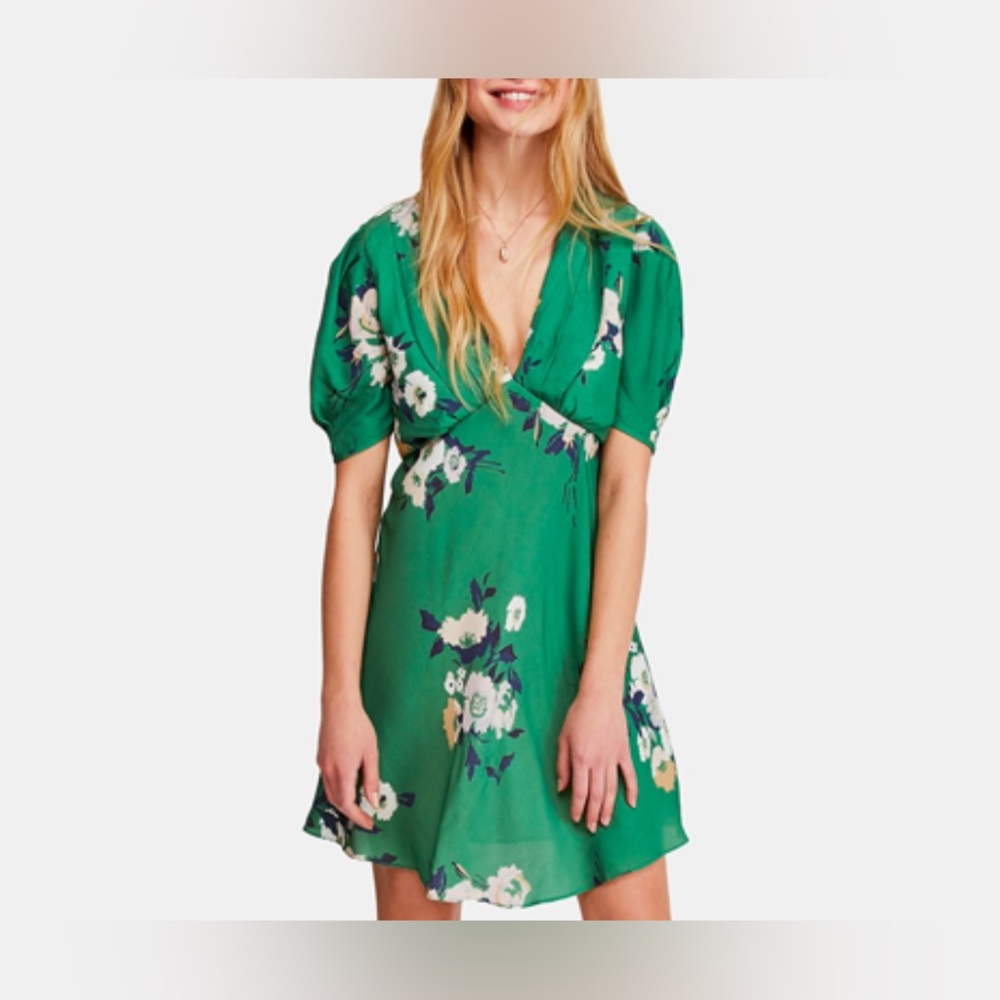 Free People Garden Floral Sleeve Dress Size 6 - Picture 2 of 14